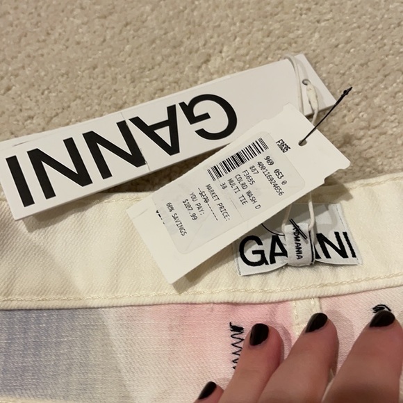 NWT Ganni Pastel Tie Dye Skirt - Picture 3 of 5